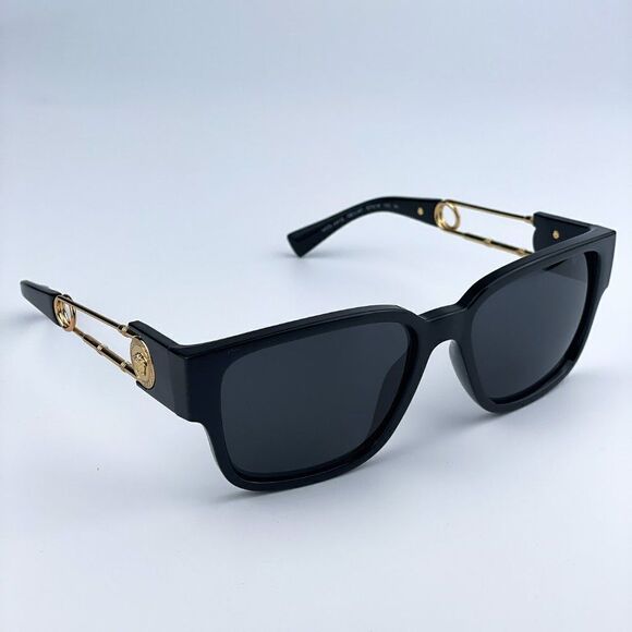 SALE! NEW Versace VE4412 GB1/87 Black Dark Grey Square Unisex Sunglasses main image 8